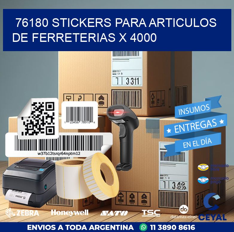 76180 STICKERS PARA ARTICULOS DE FERRETERIAS X 4000