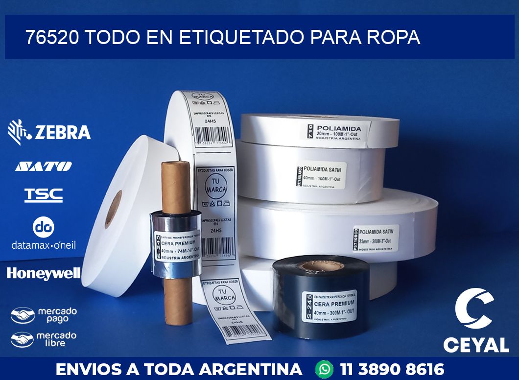 76520 TODO EN ETIQUETADO PARA ROPA