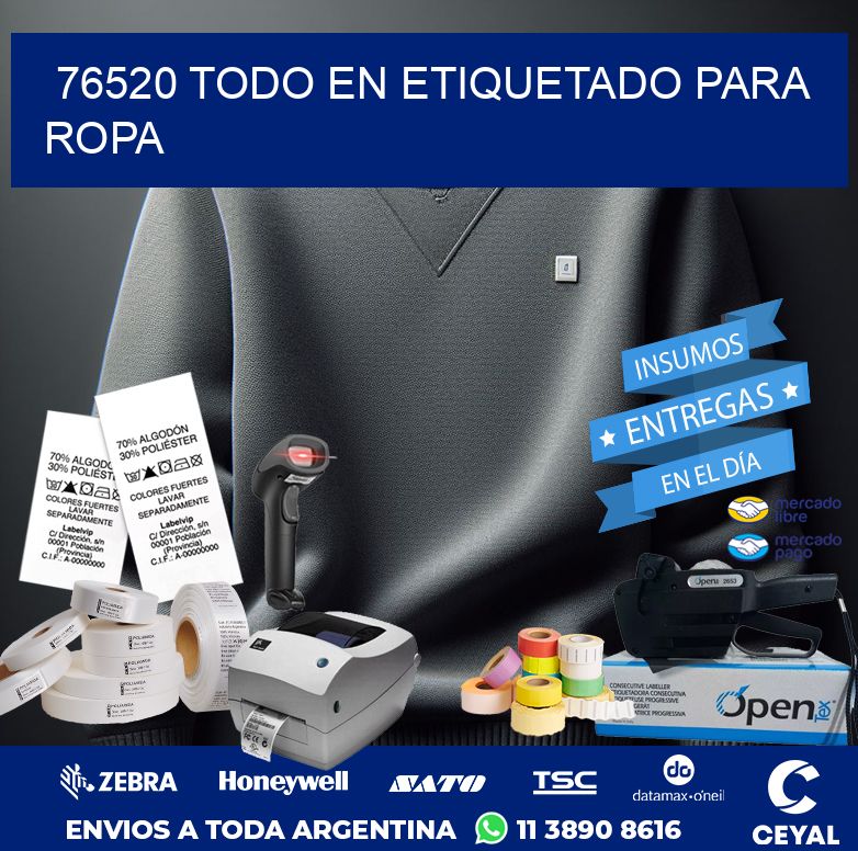 76520 TODO EN ETIQUETADO PARA ROPA