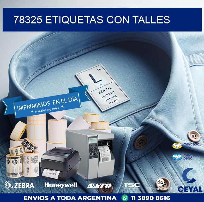 78325 ETIQUETAS CON TALLES