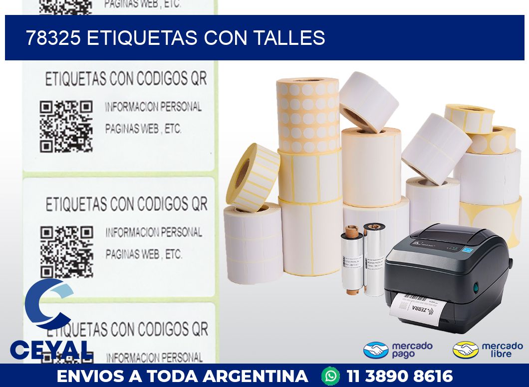 78325 ETIQUETAS CON TALLES