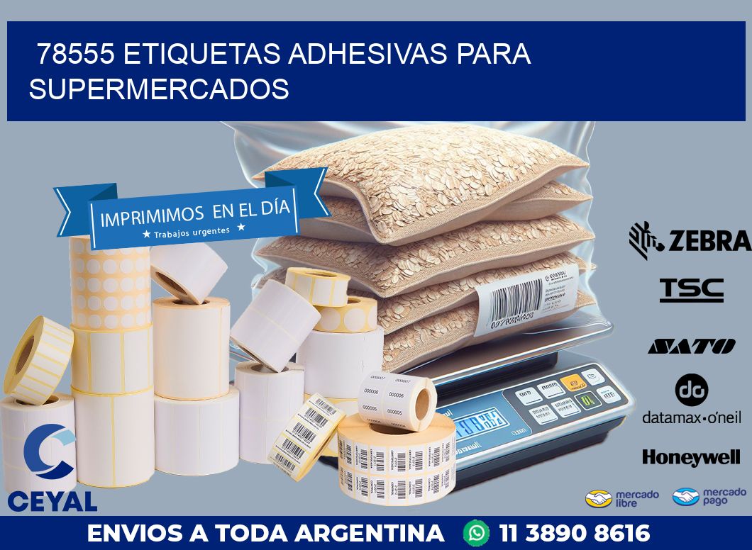 78555 ETIQUETAS ADHESIVAS PARA SUPERMERCADOS