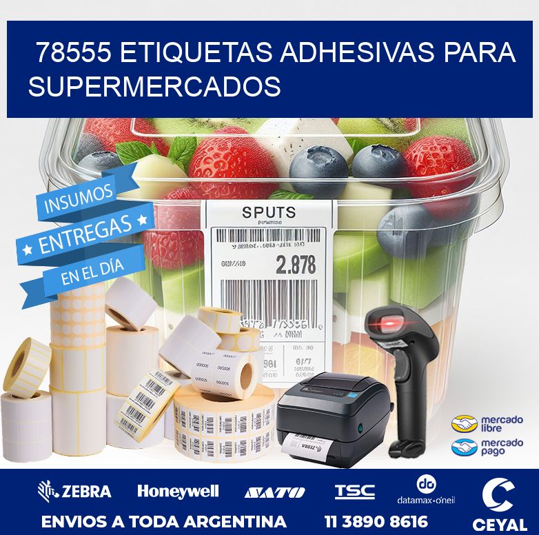 78555 ETIQUETAS ADHESIVAS PARA SUPERMERCADOS