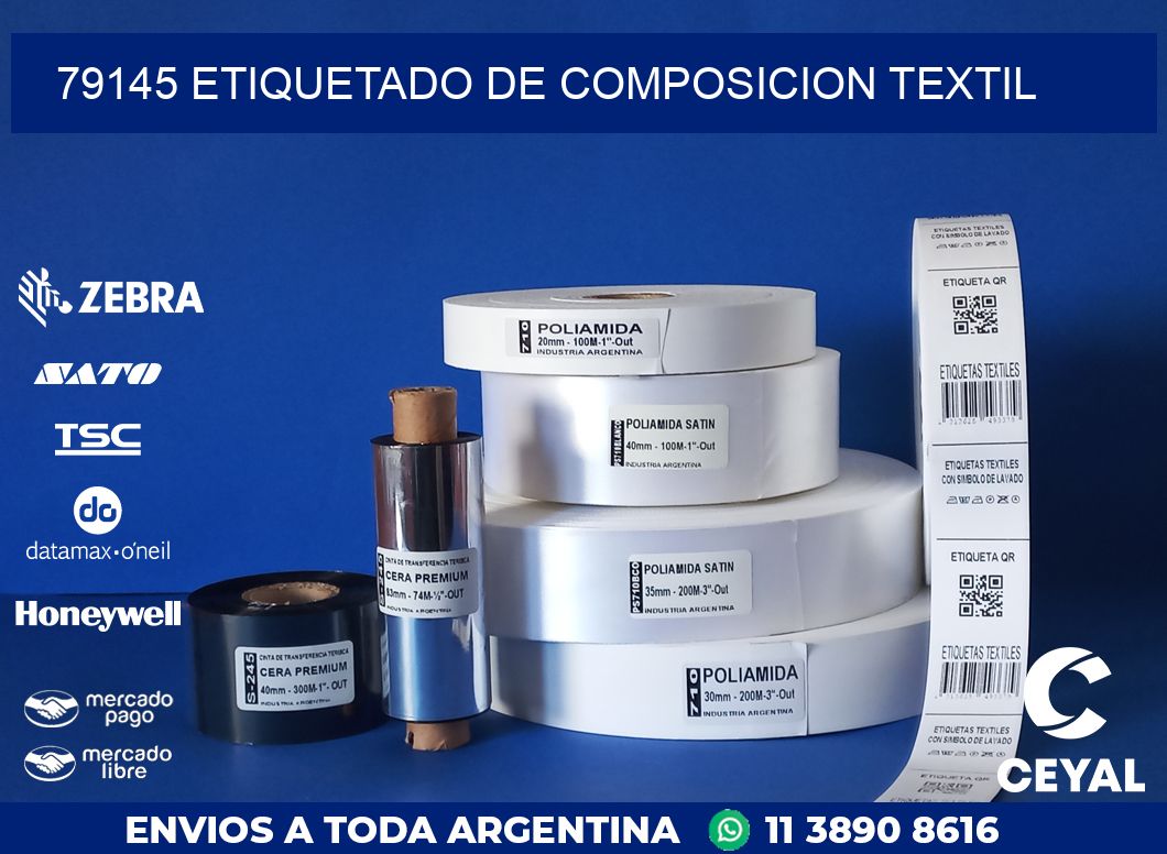 79145 ETIQUETADO DE COMPOSICION TEXTIL