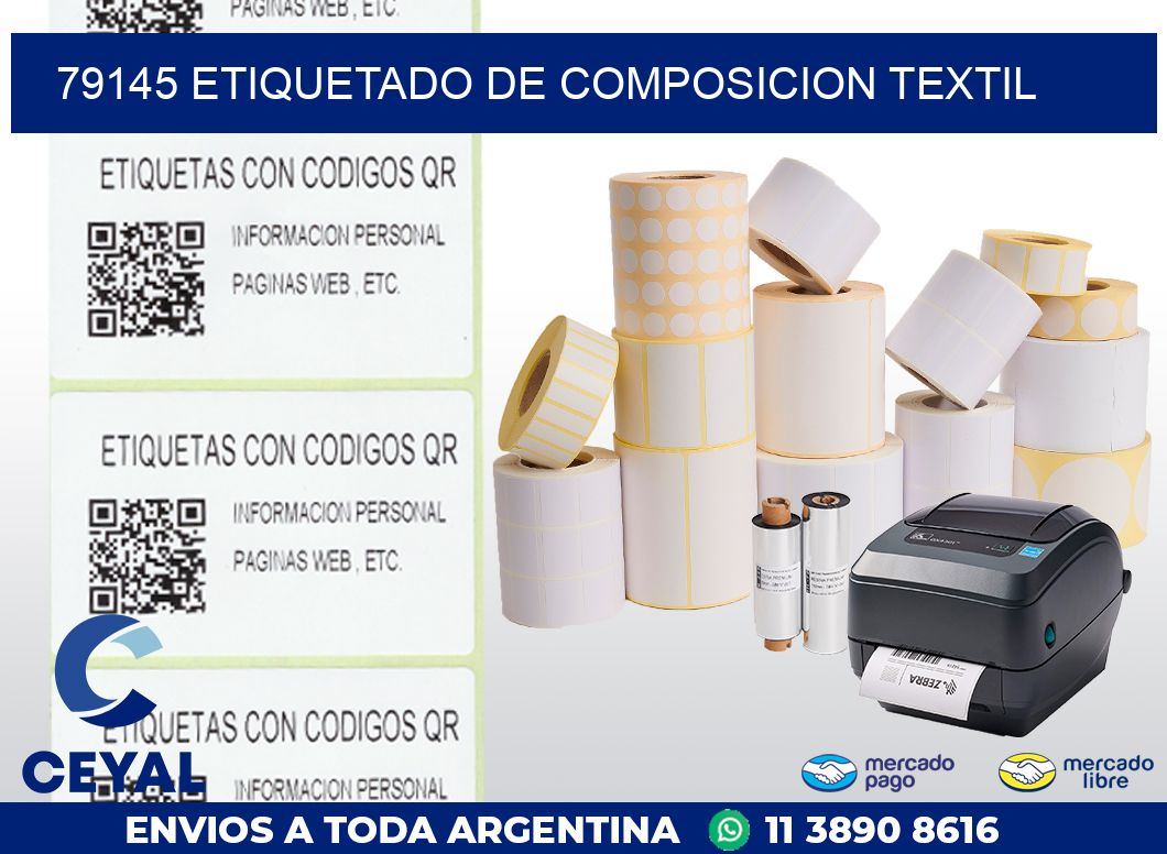 79145 ETIQUETADO DE COMPOSICION TEXTIL