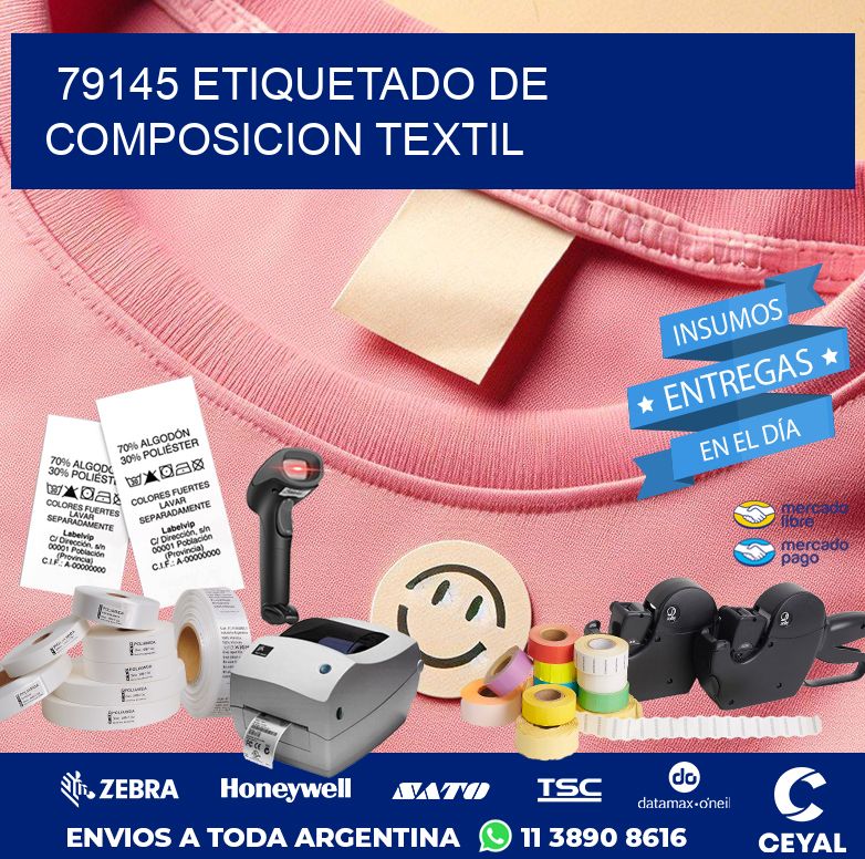 79145 ETIQUETADO DE COMPOSICION TEXTIL