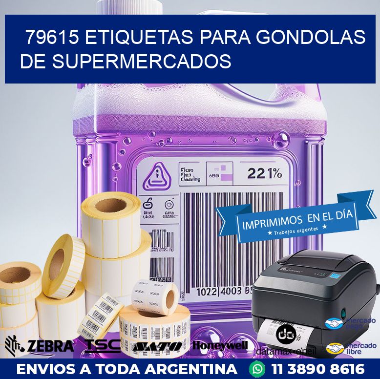 79615 ETIQUETAS PARA GONDOLAS DE SUPERMERCADOS