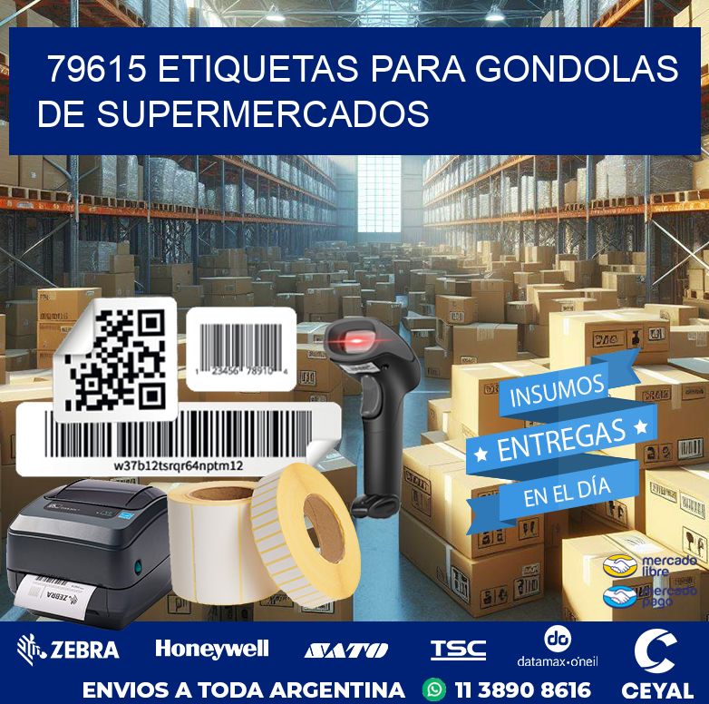 79615 ETIQUETAS PARA GONDOLAS DE SUPERMERCADOS