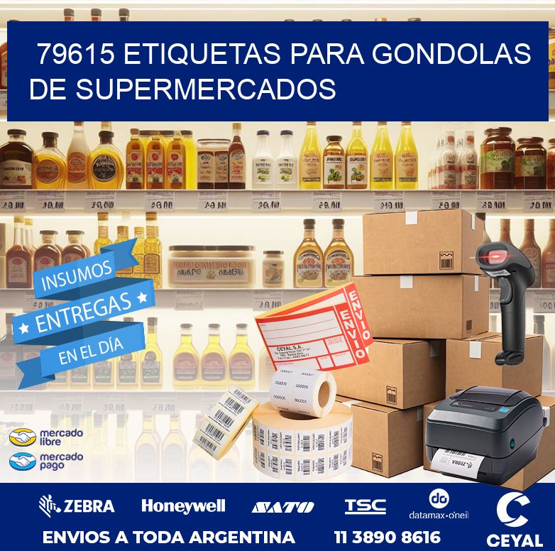 79615 ETIQUETAS PARA GONDOLAS DE SUPERMERCADOS
