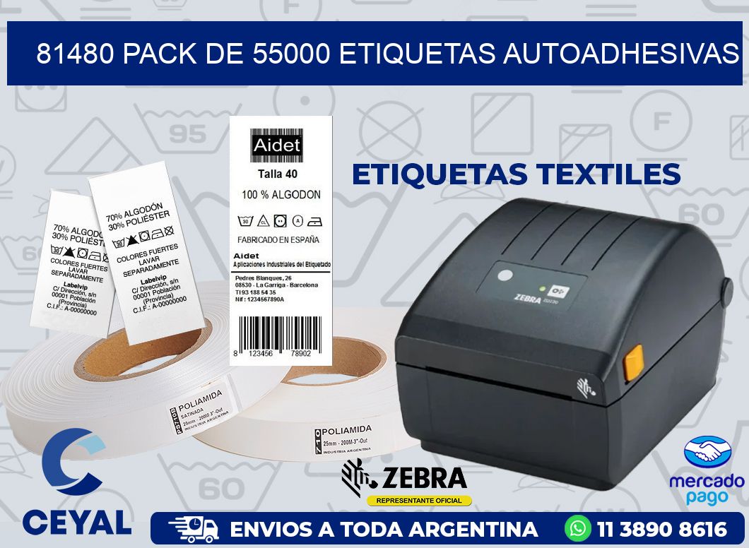 81480 PACK DE 55000 ETIQUETAS AUTOADHESIVAS