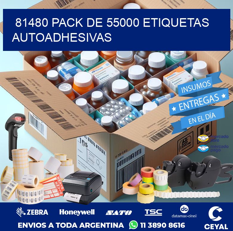 81480 PACK DE 55000 ETIQUETAS AUTOADHESIVAS
