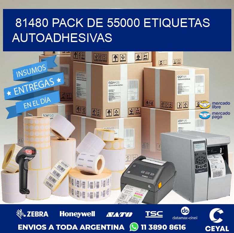 81480 PACK DE 55000 ETIQUETAS AUTOADHESIVAS