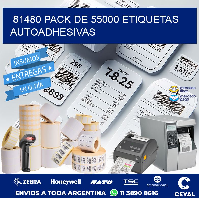 81480 PACK DE 55000 ETIQUETAS AUTOADHESIVAS