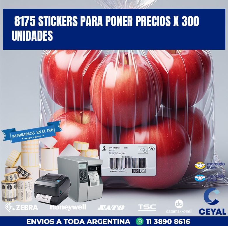 8175 STICKERS PARA PONER PRECIOS X 300 UNIDADES