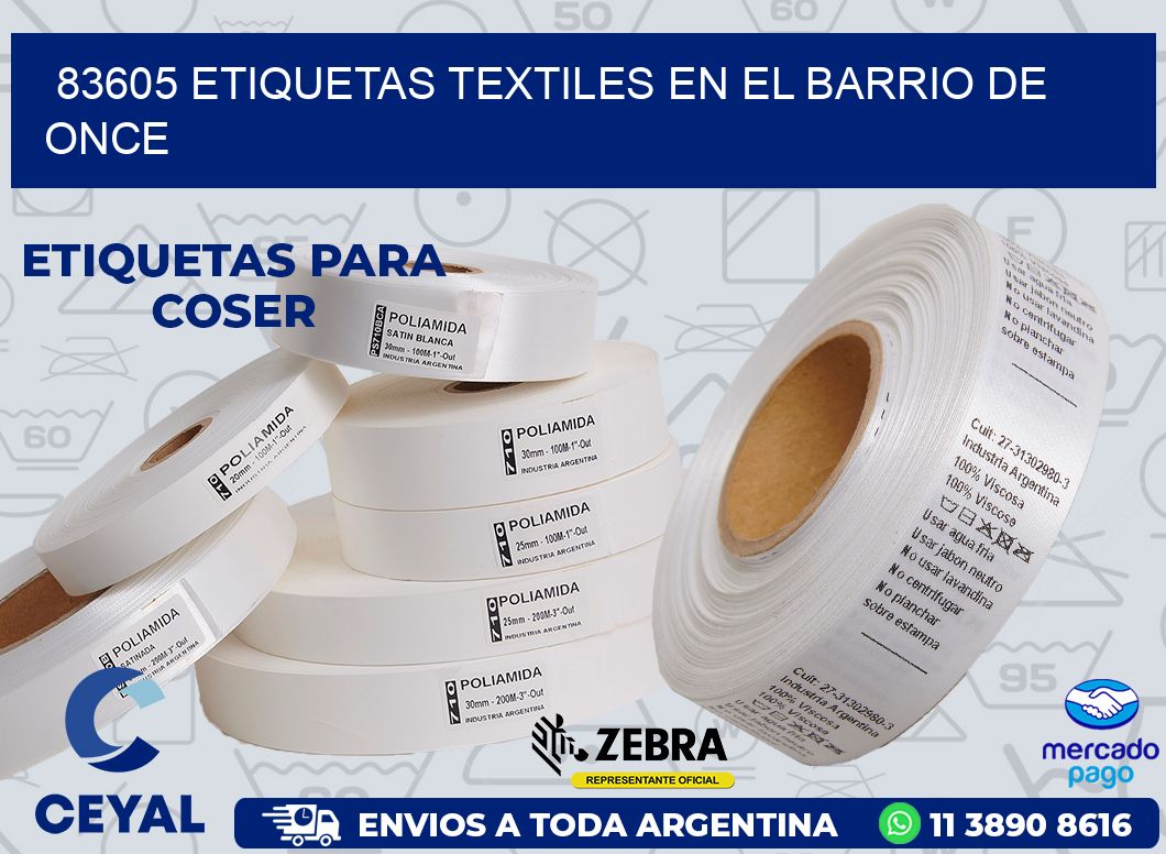 83605 ETIQUETAS TEXTILES EN EL BARRIO DE ONCE