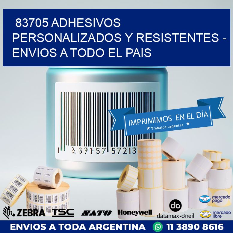 83705 ADHESIVOS PERSONALIZADOS Y RESISTENTES – ENVIOS A TODO EL PAIS