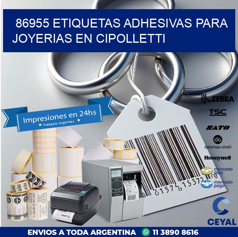 86955 ETIQUETAS ADHESIVAS PARA JOYERIAS EN CIPOLLETTI
