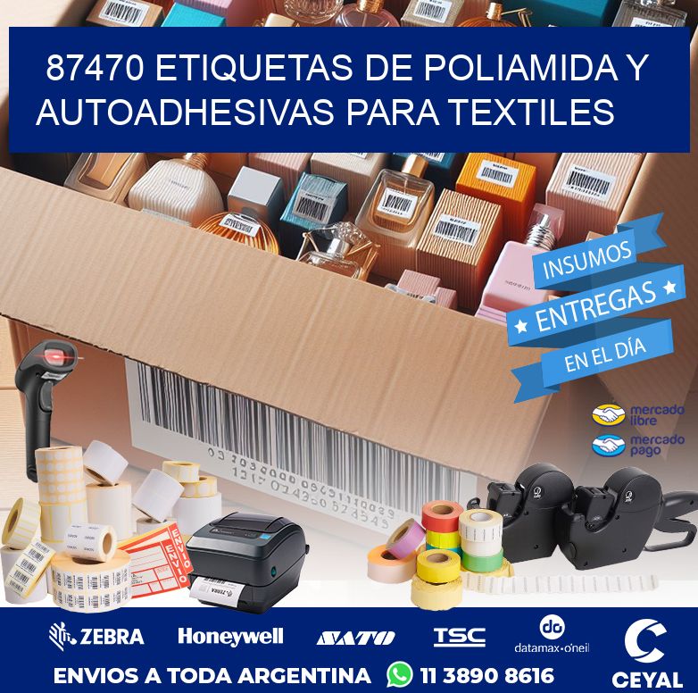 87470 ETIQUETAS DE POLIAMIDA Y AUTOADHESIVAS PARA TEXTILES