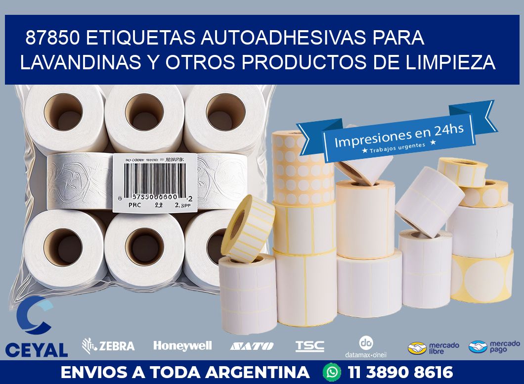 87850 ETIQUETAS AUTOADHESIVAS PARA LAVANDINAS Y OTROS PRODUCTOS DE LIMPIEZA