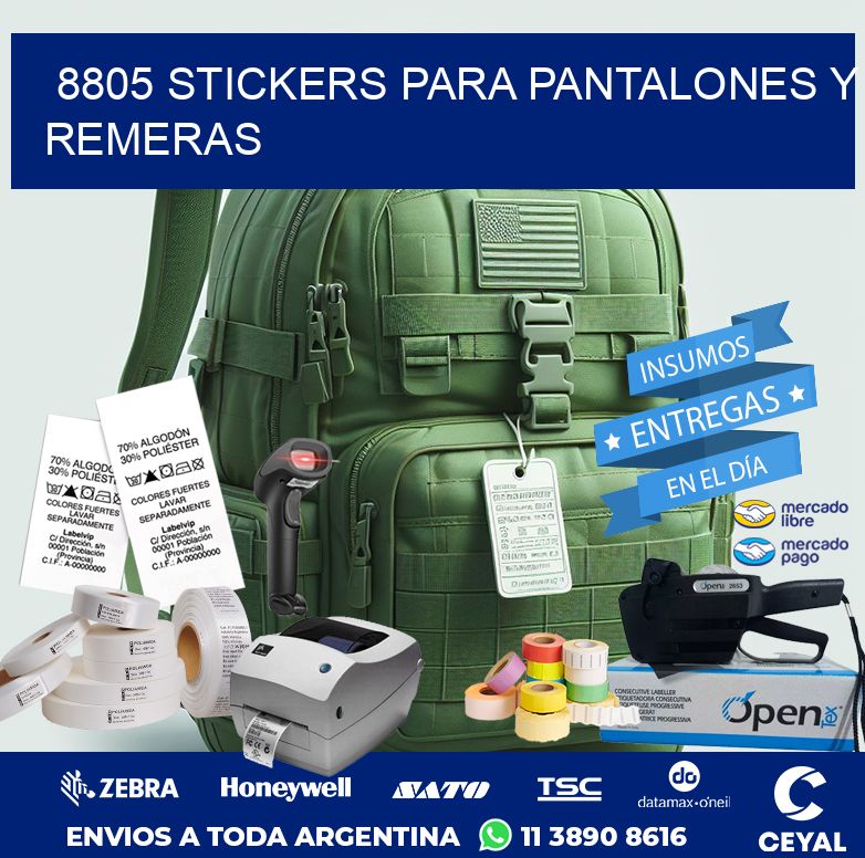 8805 STICKERS PARA PANTALONES Y REMERAS