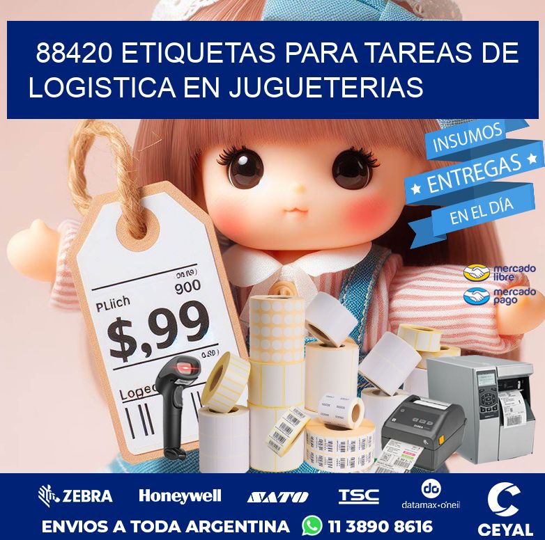 88420 ETIQUETAS PARA TAREAS DE LOGISTICA EN JUGUETERIAS