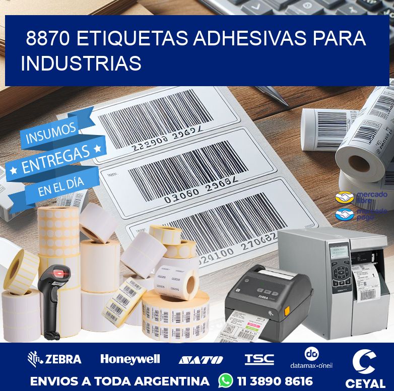 8870 ETIQUETAS ADHESIVAS PARA INDUSTRIAS