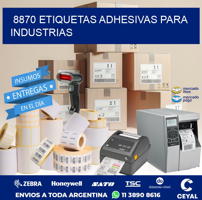 8870 ETIQUETAS ADHESIVAS PARA INDUSTRIAS