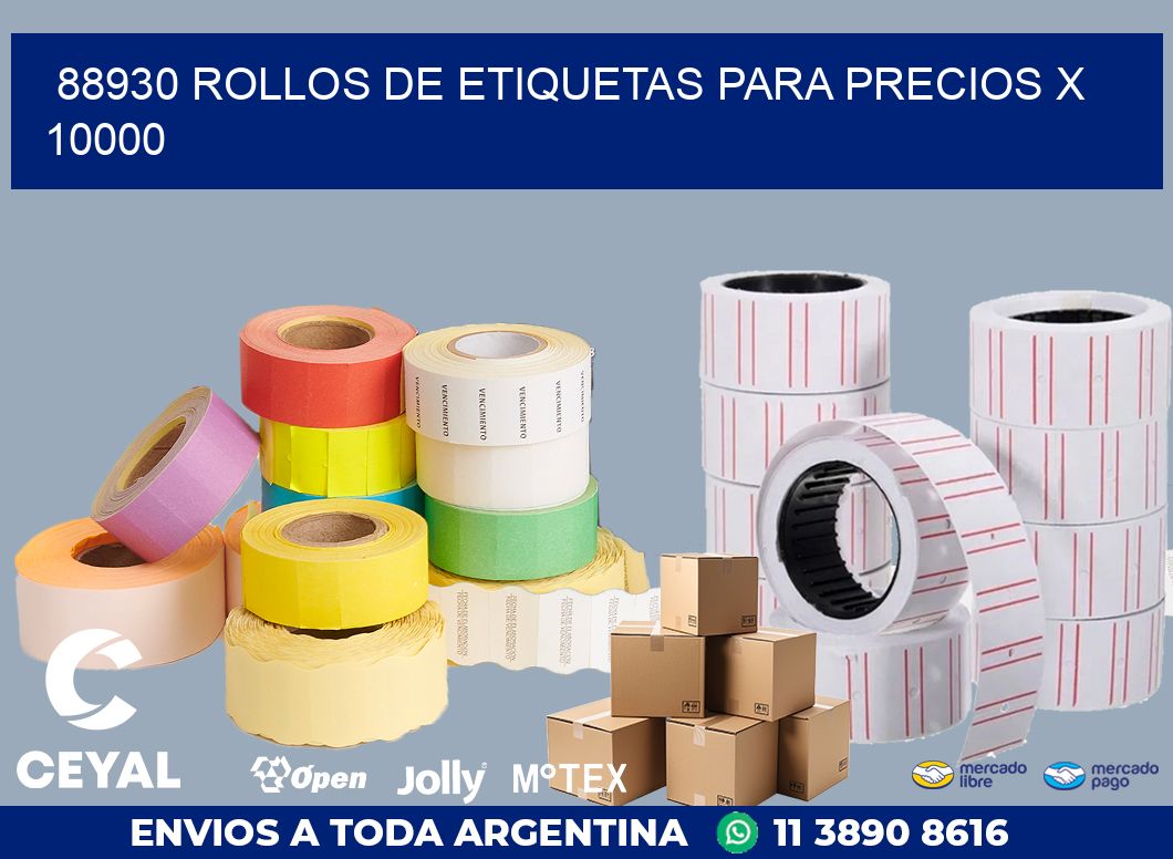 88930 ROLLOS DE ETIQUETAS PARA PRECIOS X 10000