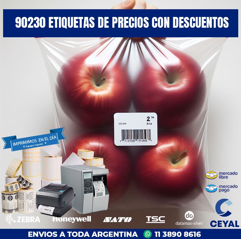 90230 ETIQUETAS DE PRECIOS CON DESCUENTOS