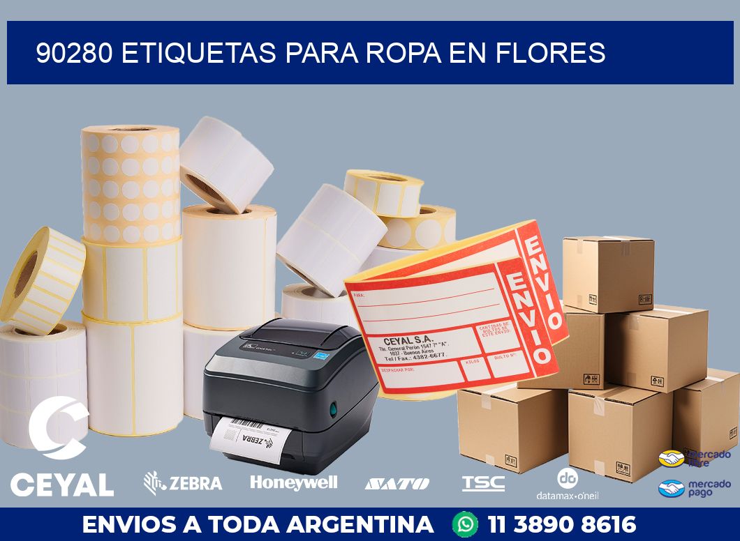 90280 ETIQUETAS PARA ROPA EN FLORES