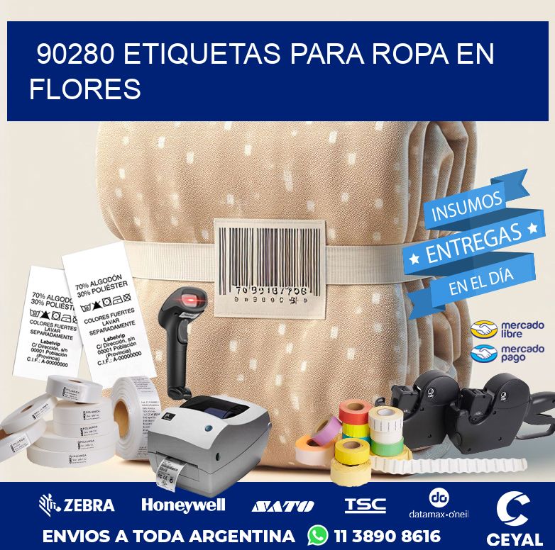 90280 ETIQUETAS PARA ROPA EN FLORES