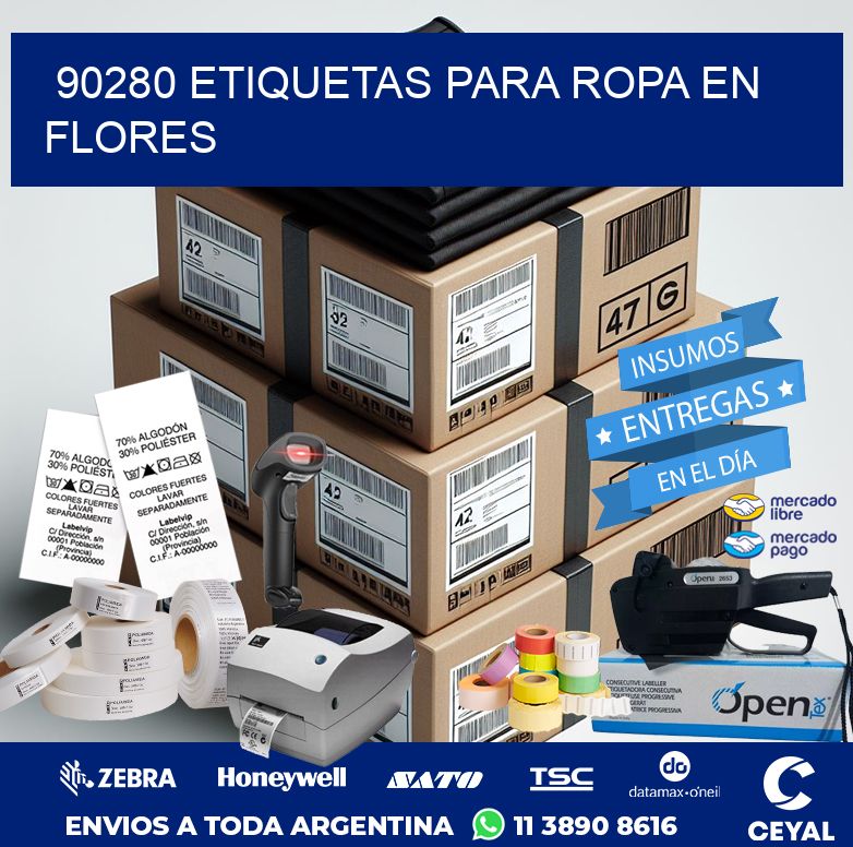 90280 ETIQUETAS PARA ROPA EN FLORES