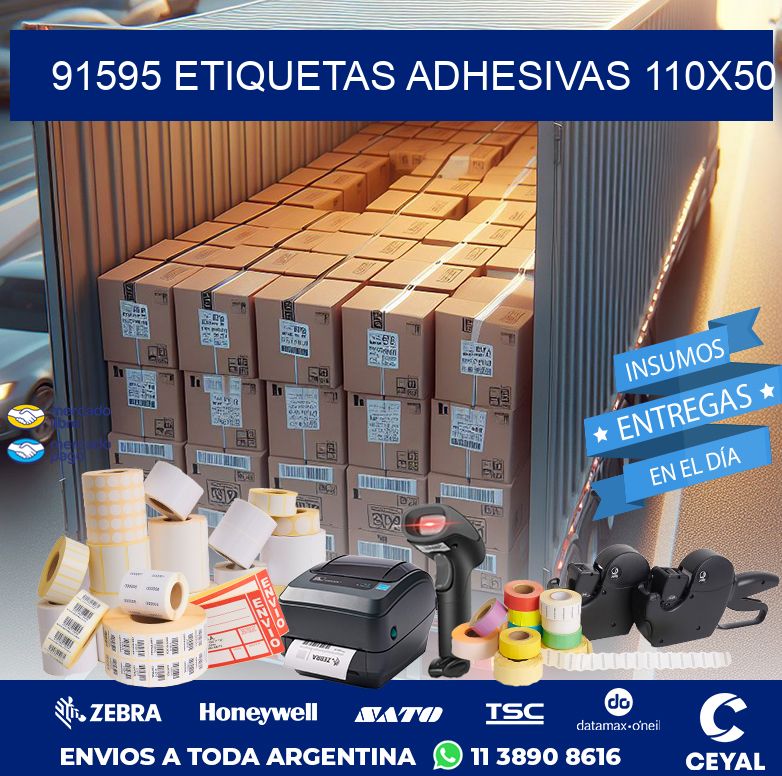 91595 ETIQUETAS ADHESIVAS 110X50