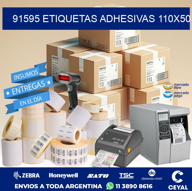 91595 ETIQUETAS ADHESIVAS 110X50
