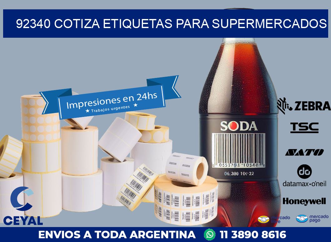 92340 COTIZA ETIQUETAS PARA SUPERMERCADOS
