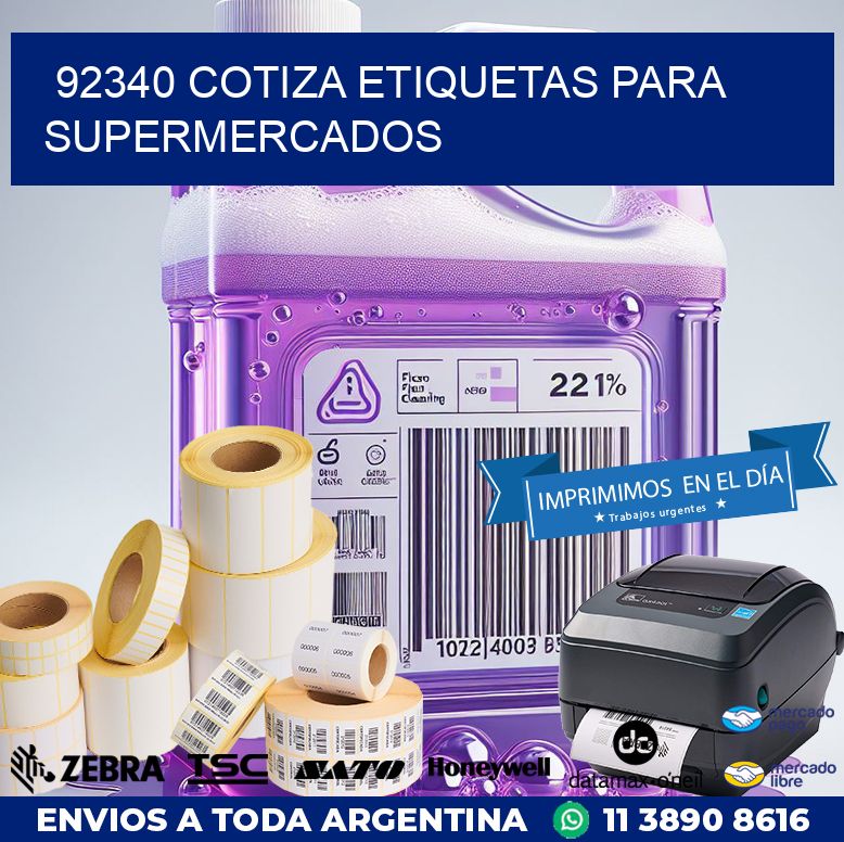 92340 COTIZA ETIQUETAS PARA SUPERMERCADOS