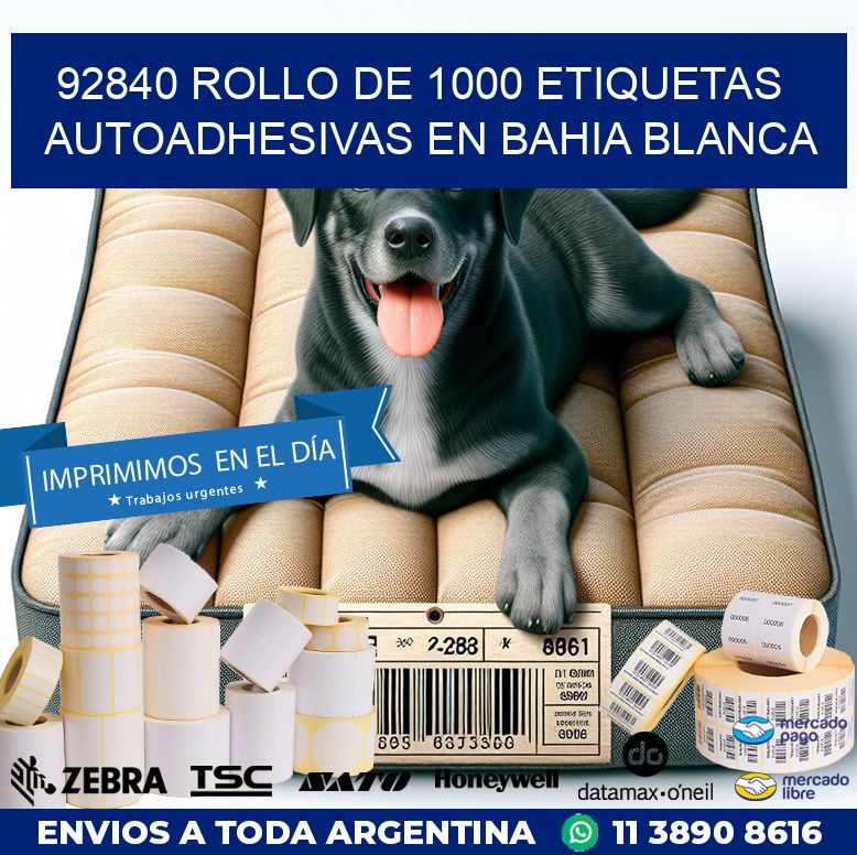 92840 ROLLO DE 1000 ETIQUETAS AUTOADHESIVAS EN BAHIA BLANCA