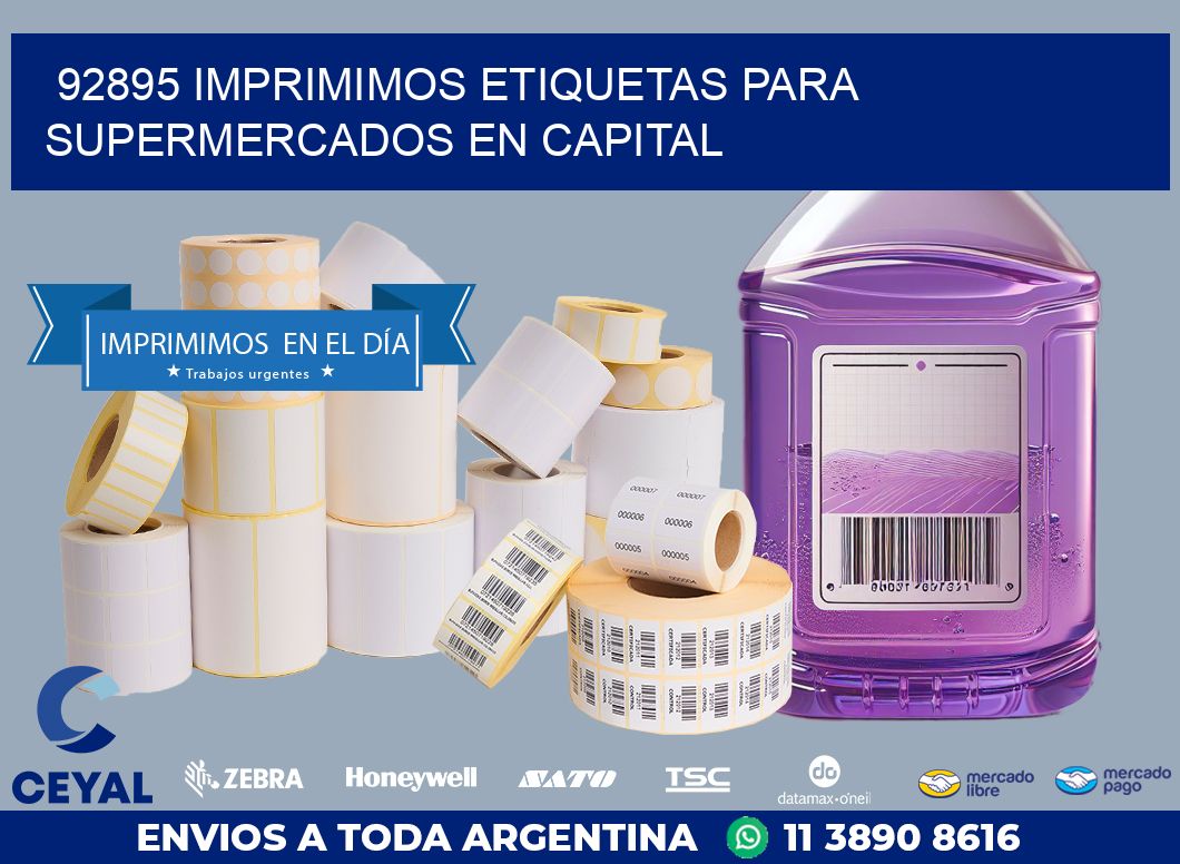 92895 IMPRIMIMOS ETIQUETAS PARA SUPERMERCADOS EN CAPITAL