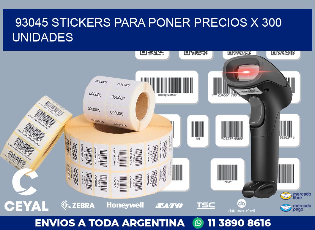 93045 STICKERS PARA PONER PRECIOS X 300 UNIDADES