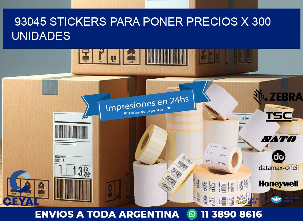 93045 STICKERS PARA PONER PRECIOS X 300 UNIDADES