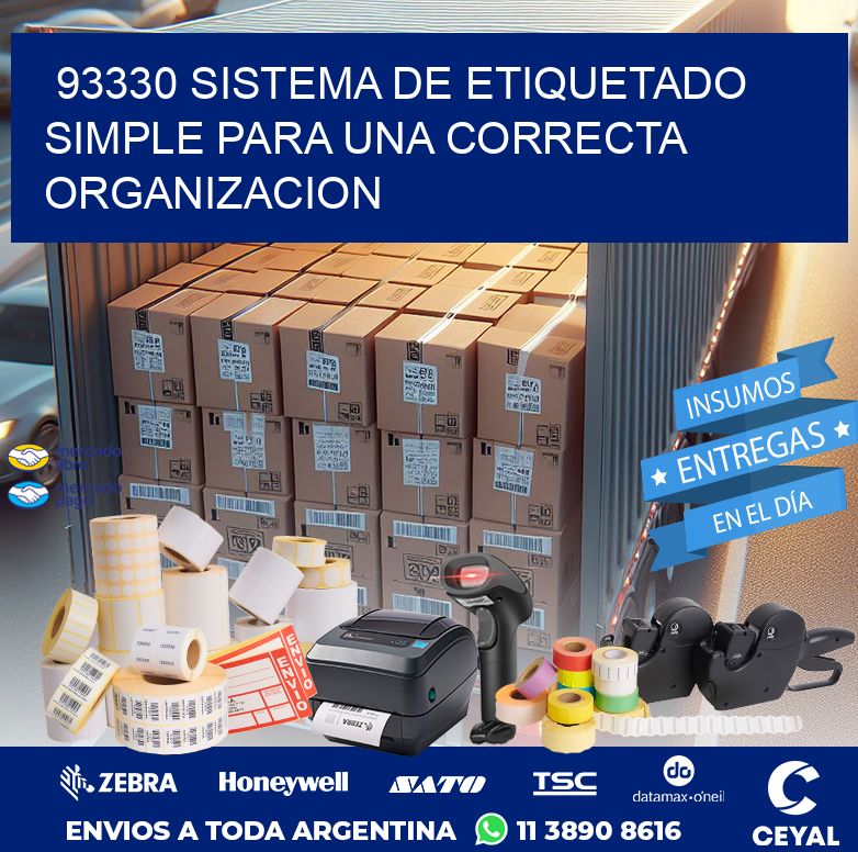 93330 SISTEMA DE ETIQUETADO SIMPLE PARA UNA CORRECTA ORGANIZACION