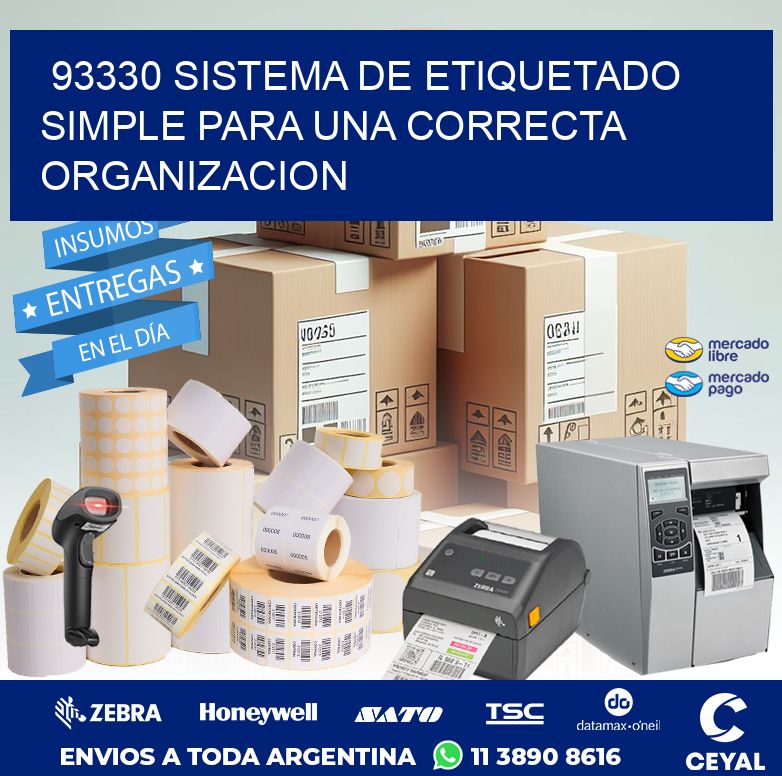 93330 SISTEMA DE ETIQUETADO SIMPLE PARA UNA CORRECTA ORGANIZACION