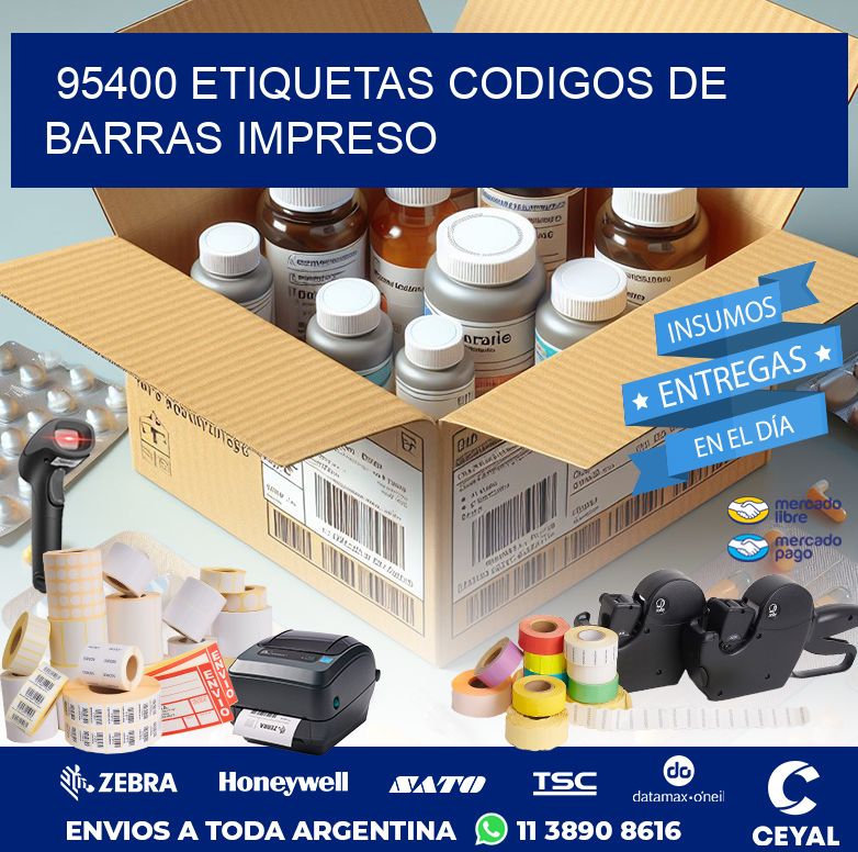 95400 ETIQUETAS CODIGOS DE BARRAS IMPRESO