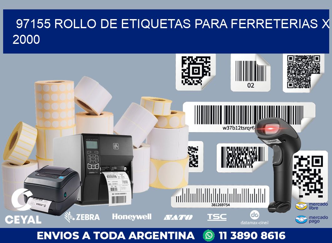 97155 ROLLO DE ETIQUETAS PARA FERRETERIAS X 2000