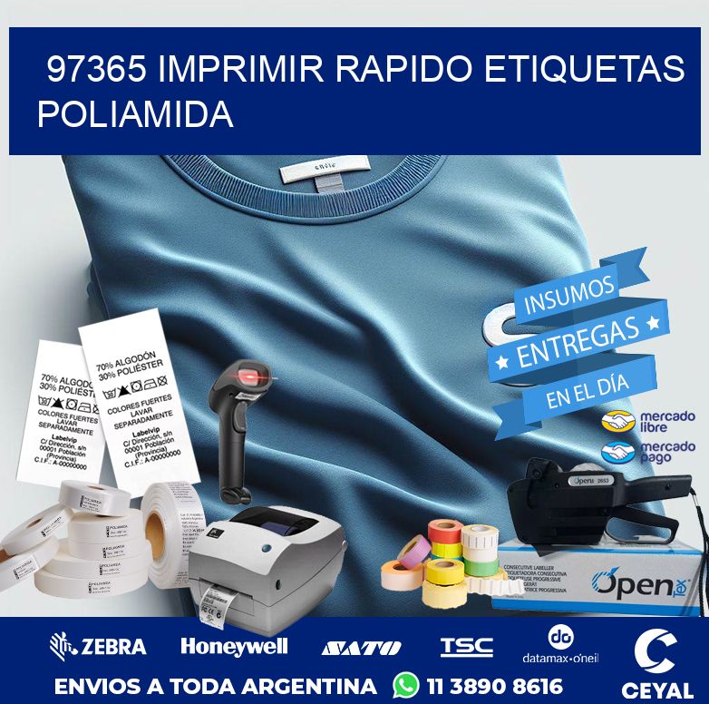97365 IMPRIMIR RAPIDO ETIQUETAS POLIAMIDA