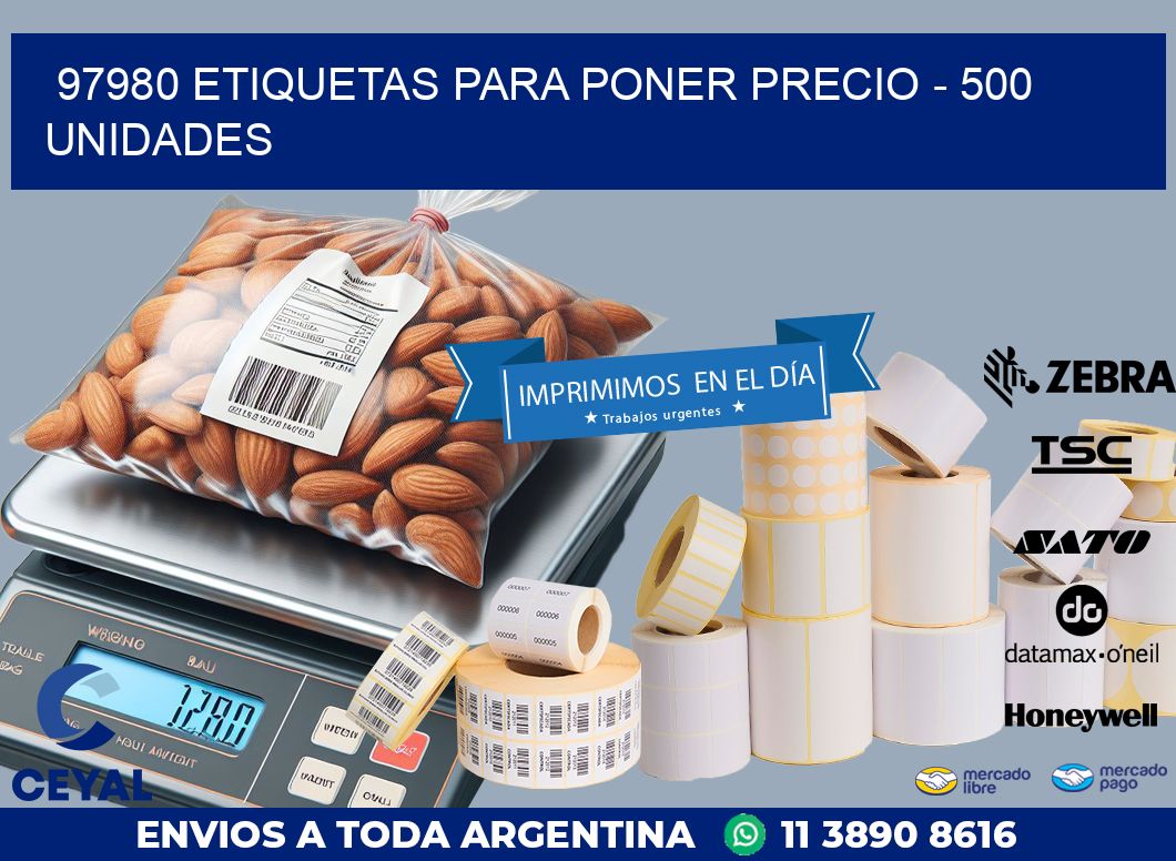 97980 ETIQUETAS PARA PONER PRECIO – 500 UNIDADES