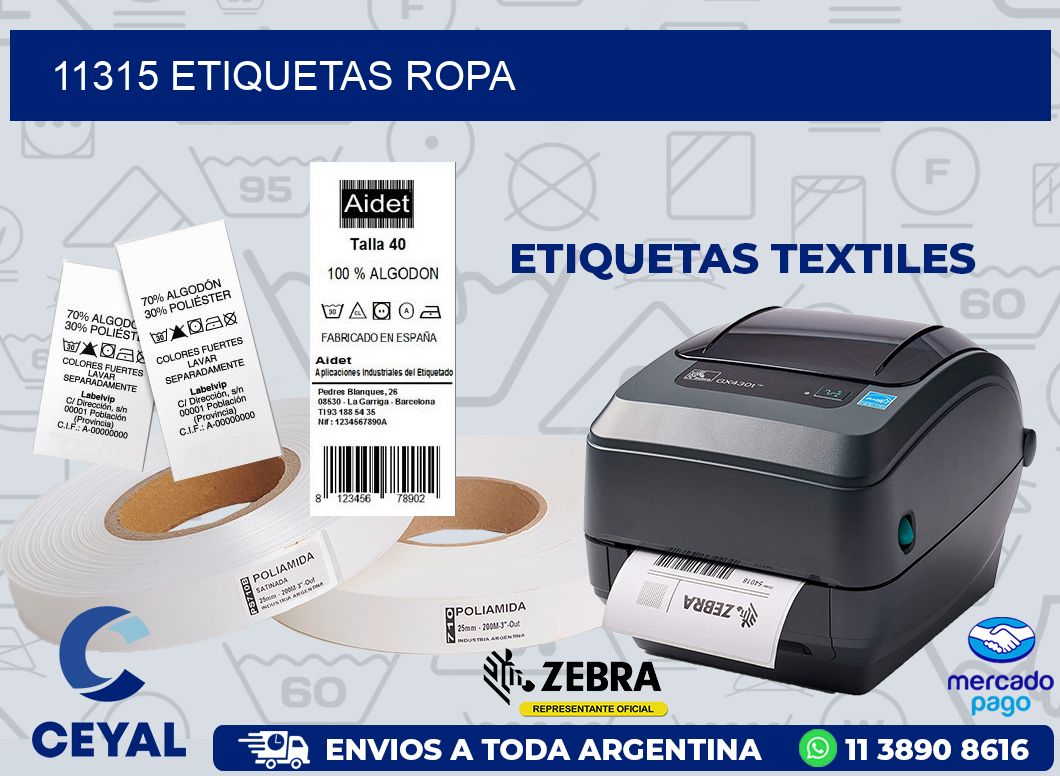 11315 ETIQUETAS ROPA