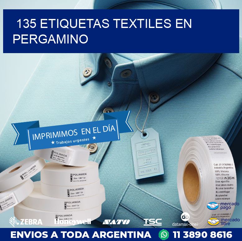 135 ETIQUETAS TEXTILES EN PERGAMINO