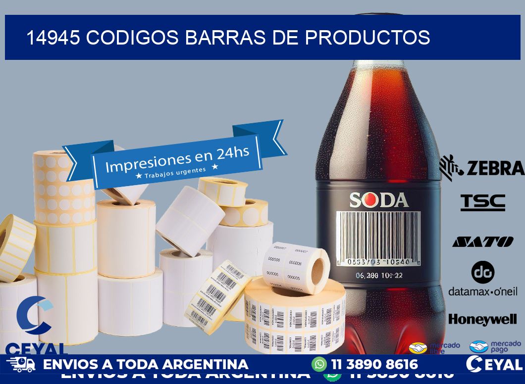 14945 CODIGOS BARRAS DE PRODUCTOS