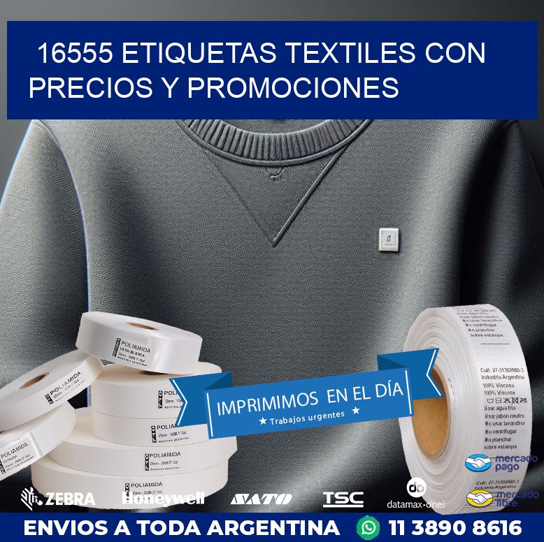 16555 ETIQUETAS TEXTILES CON PRECIOS Y PROMOCIONES